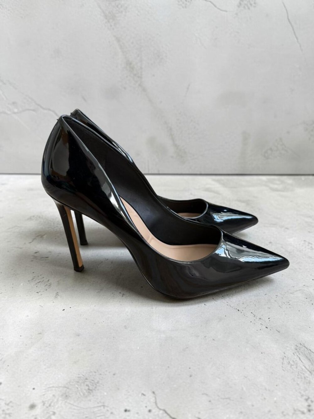 ALDO Black Patent Stiletto Heels Size US 8 4" Heel